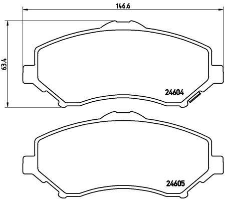 Pastillas de freno de disco BREMBO P 11 025 para Volkswagen Routan