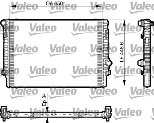 Radiador de motor VALEO 735548 para Audi A3