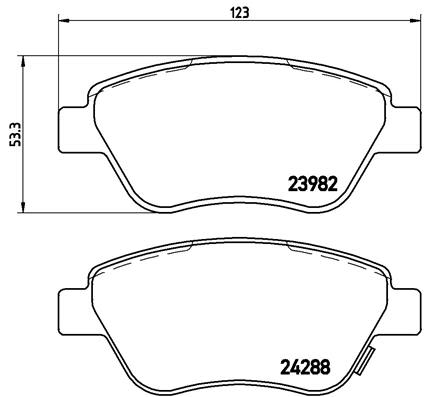 Pastillas de freno de disco BREMBO P 59 051 para Opel Corsa D