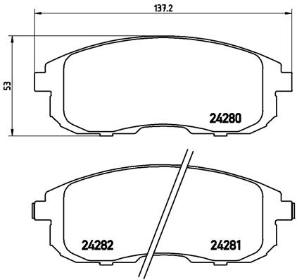 Pastillas de freno de disco BREMBO P 23 126 para Suzuki SX4