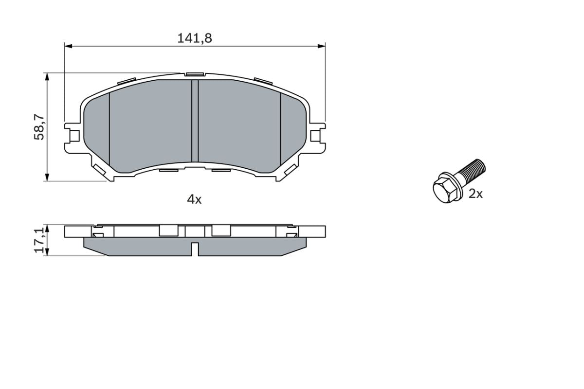 Pastillas de freno de disco BOSCH 0 986 494 722 para Renault Megane IV