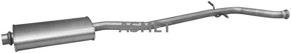Silenciador central ASMET 08.068 para Peugeot 406