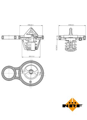 Termostato de refrigerante NRF 725094 para BMW Serie 1 (F40) 2019-
