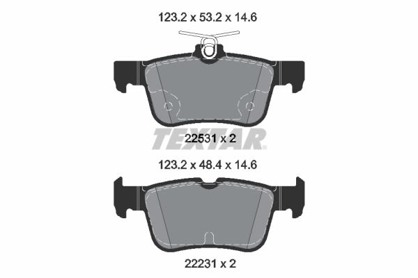 Pastillas de freno de disco TEXTAR 2253105 para Ford Focus IV