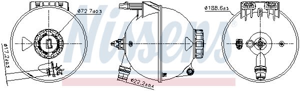 Estanque de expansión de refrigerante NISSENS 996309 para Mercedes-Benz Sprinter 3-T (B907) 2018-