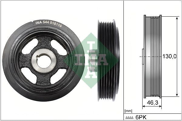 Polea de cigüeñal INA 544 0181 10 para Toyota Coroll
