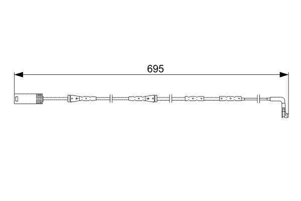 Sensor de desgaste para pastillas de freno BOSCH 1 987 473 050 para BMW Serie 1 (E81) 2006-2011
