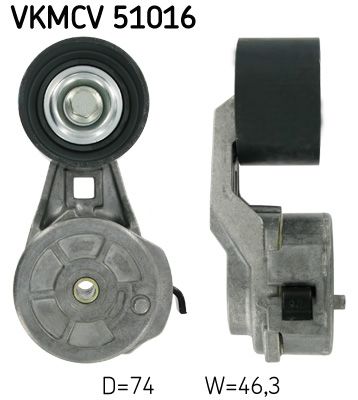 Palanca tensora de correa multicanal SKF VKMCV 51016 para Mercedes-Benz Actros