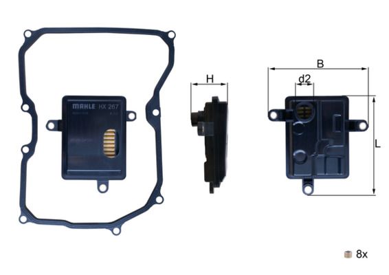 Filtro de transmisión automática KNECHT HX 267D para Skoda Fabia III
