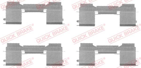 Kit de accesorios, pastilla de freno de disco QUICK BRAKE 109-1729 para Ford Transit V363