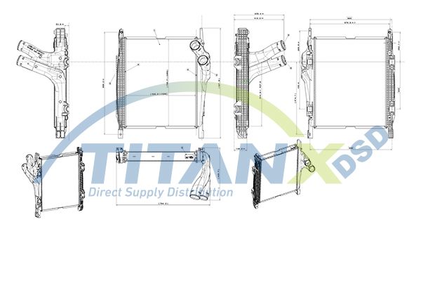 Enfriador de aire de carga (intercooler) TITANX IX119004
