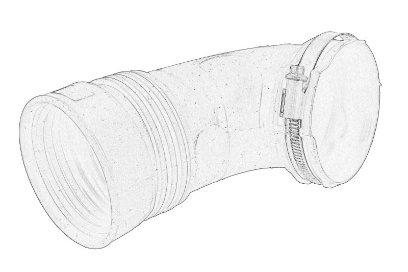 Manguera de admisión de filtro de aire OE PEUGEOT 1436J7 para Citroen C3 II