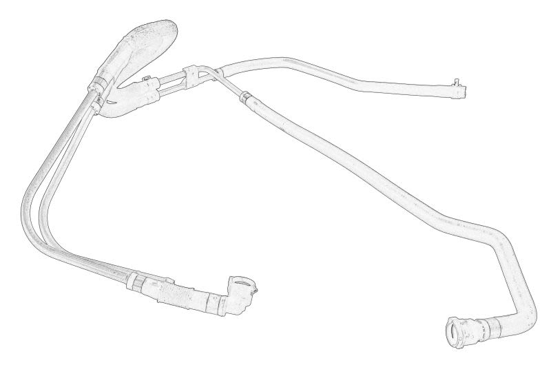 Tubo del sistema de refrigeración OE DB TRUCK 961 500 27 24 para Mercedes-Benz Actros MP4 / MP5