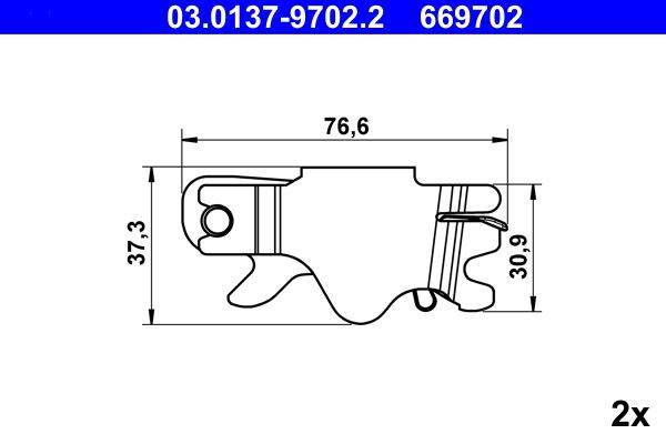 Regulador de freno de tambor ATE 03.0137-9702.2 para Mercedes-Benz Sprinter 4-T (B904) 1995-2006