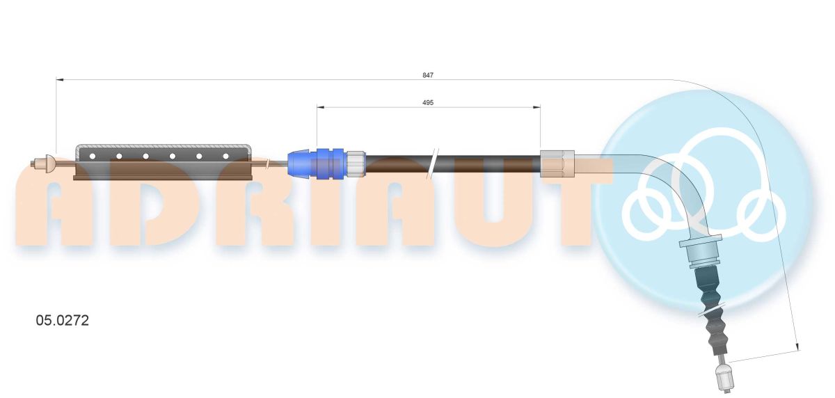 Cable de freno de mano ADRIAUTO 05.0272