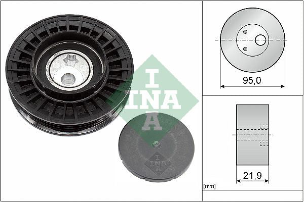 Polea tensora de correa multicanal INA 531 0963 10 para BMW Serie 3 (F30, F80) 2011-2019