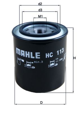 Filtro de transmisión automática MAHLE HC 113 para Scania K I