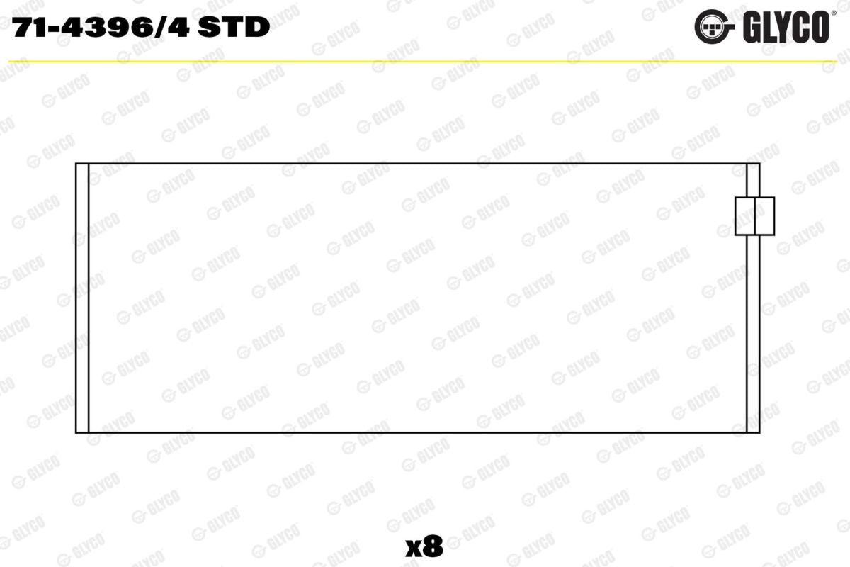 Metal de biela GLYCO 71-4396/4 STD para Land Rover Defende
