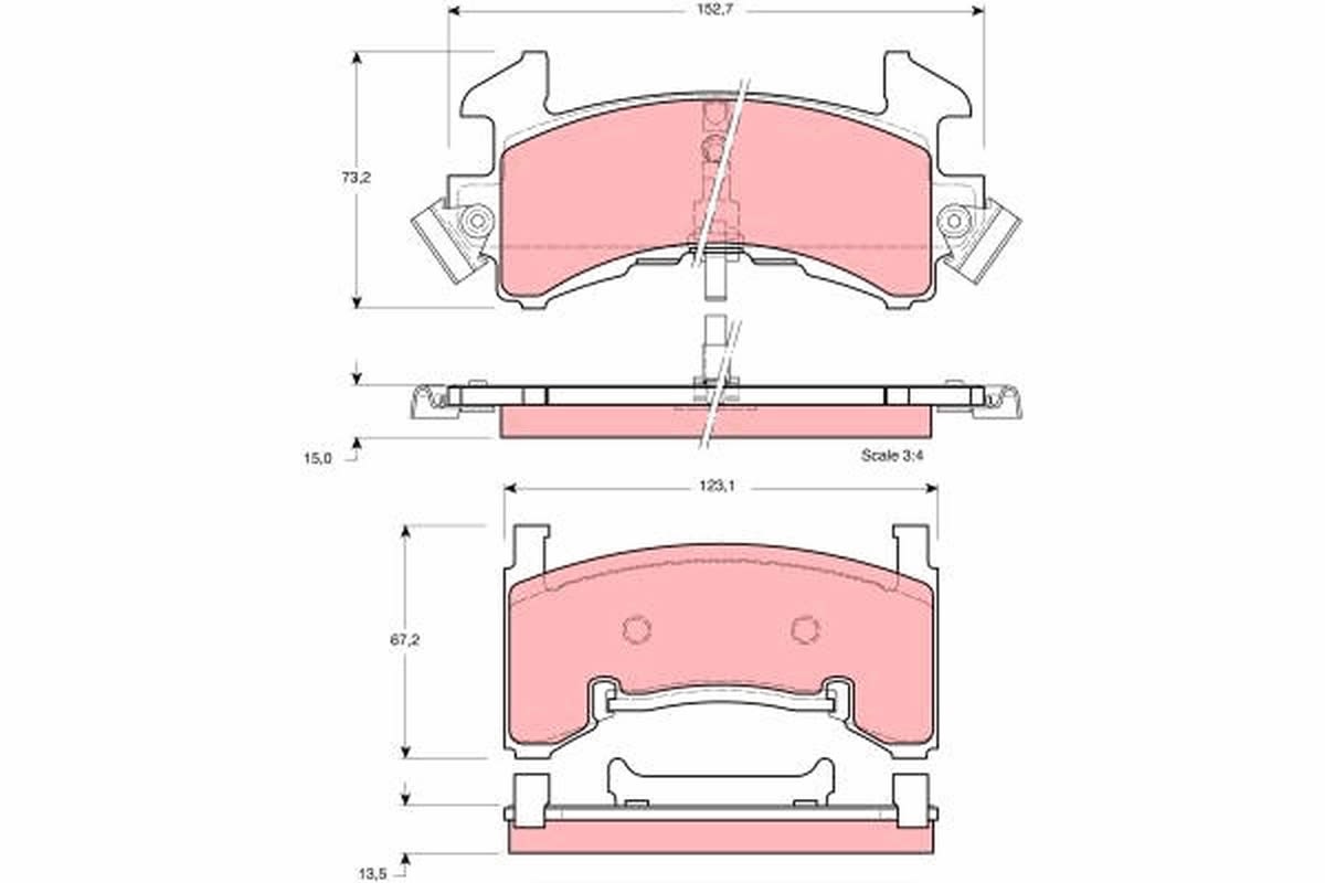Pastillas de freno de disco TRW GDB1272 para Chevrolet Camaro