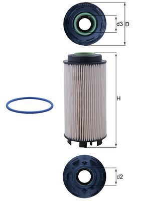 Filtro de combustible MAHLE