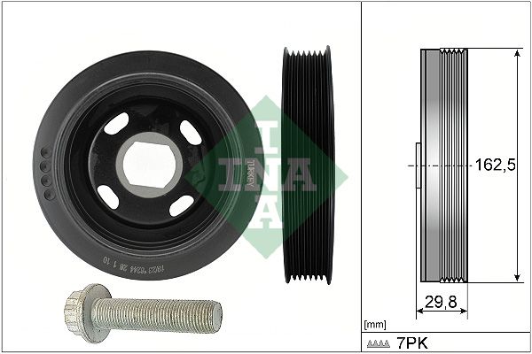 Polea de cigüeñal INA 544 0179 20 para Renault Fluence