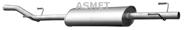 Silenciador central ASMET 02.046 para Mercedes-Benz Sprinter 2-T (B901, B902) 1995-2006