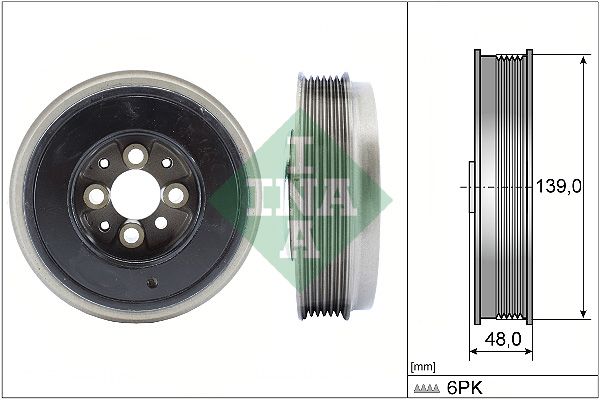 Polea de cigüeñal INA 544 0065 10 para Volkswagen Golf IV