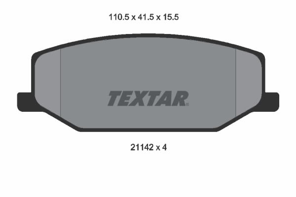Pastillas de freno de disco TEXTAR 2114202 para Suzuki LJ80
