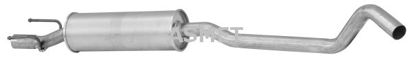 Silenciador central ASMET 05.101 para Opel Corsa B