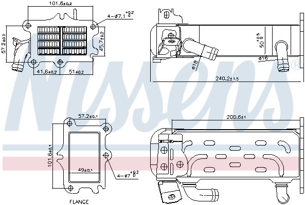 Enfriador EGR NISSENS 989447 para Mercedes-Benz Clase A (W176) 2012-2018