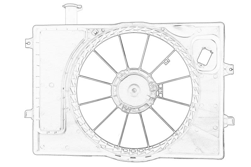 Carcasa del ventilador del radiador OE HYUNDAI 25350F2000 para Hyundai Elantra VI