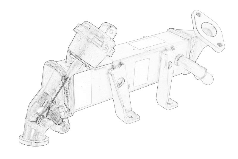 Enfriador EGR OE RENAULT 14 73 560 11R para Renault Megane III