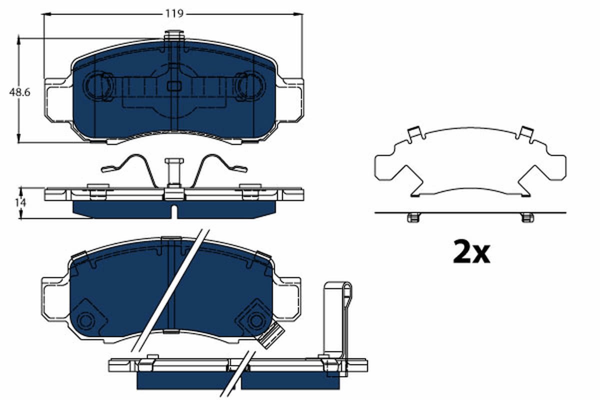 Pastillas de freno de disco TRW GDB3376BTE para Honda Insight