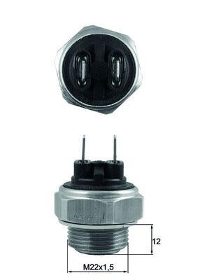 Interruptor de temperatura de ventilador de radiador MAHLE TSW 59 para Peugeot J7