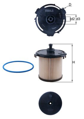 Filtro de combustible KNECHT KX 387D para Ford Transit