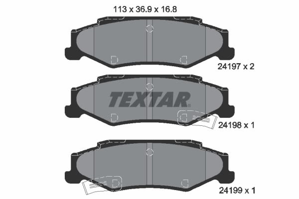 Pastillas de freno de disco TEXTAR 2419701 para Chevrolet Corvette