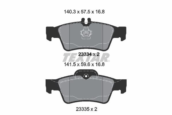 Pastillas de freno de disco TEXTAR 2333403 para Mercedes-Benz Clase C T-Model (S203) 2001-2007