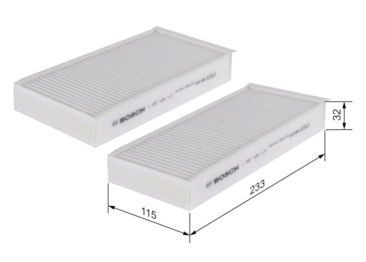 Filtro de aire de cabina BOSCH 1 987 435 110 para BMW Serie 1 (F40) 2019-