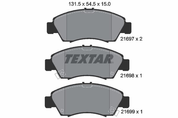 Pastillas de freno de disco TEXTAR 2169701 para Honda City V
