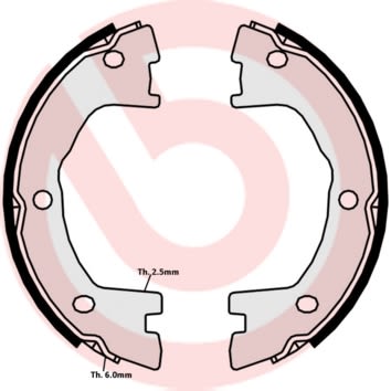 Balatas de freno de estacionamiento BREMBO S A6 508 para Iveco Daily V
