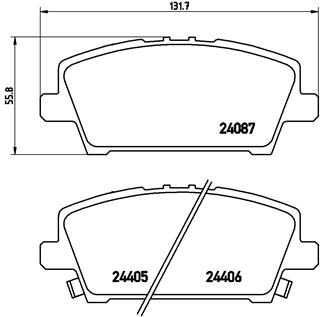Pastillas de freno de disco BREMBO P 28 037 para Honda CIVIC VIII