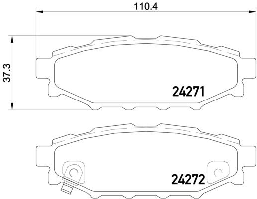 Pastillas de freno de disco BREMBO P 78 020 para Subaru Imprez
