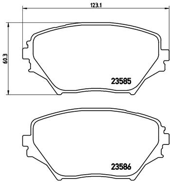 Pastillas de freno de disco BREMBO P 83 055 para Toyota RAV 4 II