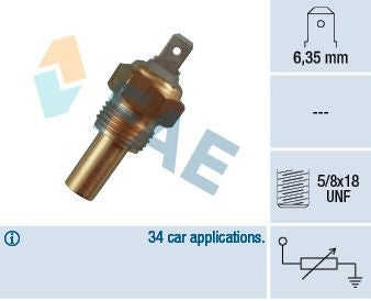 Sensor de temperatura de refrigerante FAE 31360 para Volvo 240