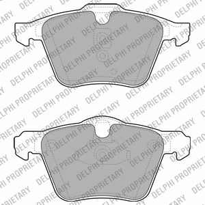 Pastillas de freno de disco DELPHI LP1968 para Volvo S60 II