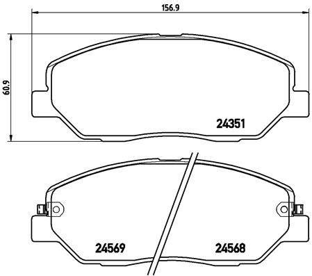 Pastillas de freno de disco BREMBO P 30 036 para Ssangyong Actyon II