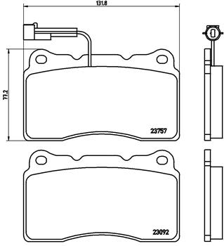 Pastillas de freno de disco BREMBO P 23 115 para Alfa Romeo Giuliett