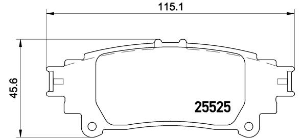Pastillas de freno de disco BREMBO P 83 132 para Lexus IS II