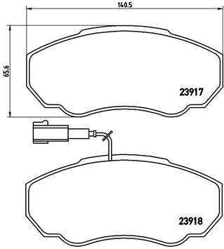 Pastillas de freno de disco BREMBO P 23 091 para Peugeot Boxe
