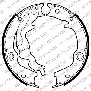 Balatas de freno de estacionamiento DELPHI LS2017 para KIA RIO II 1.4/1.5D/1.6
